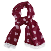 Maroon Diamond Silk Scarf
